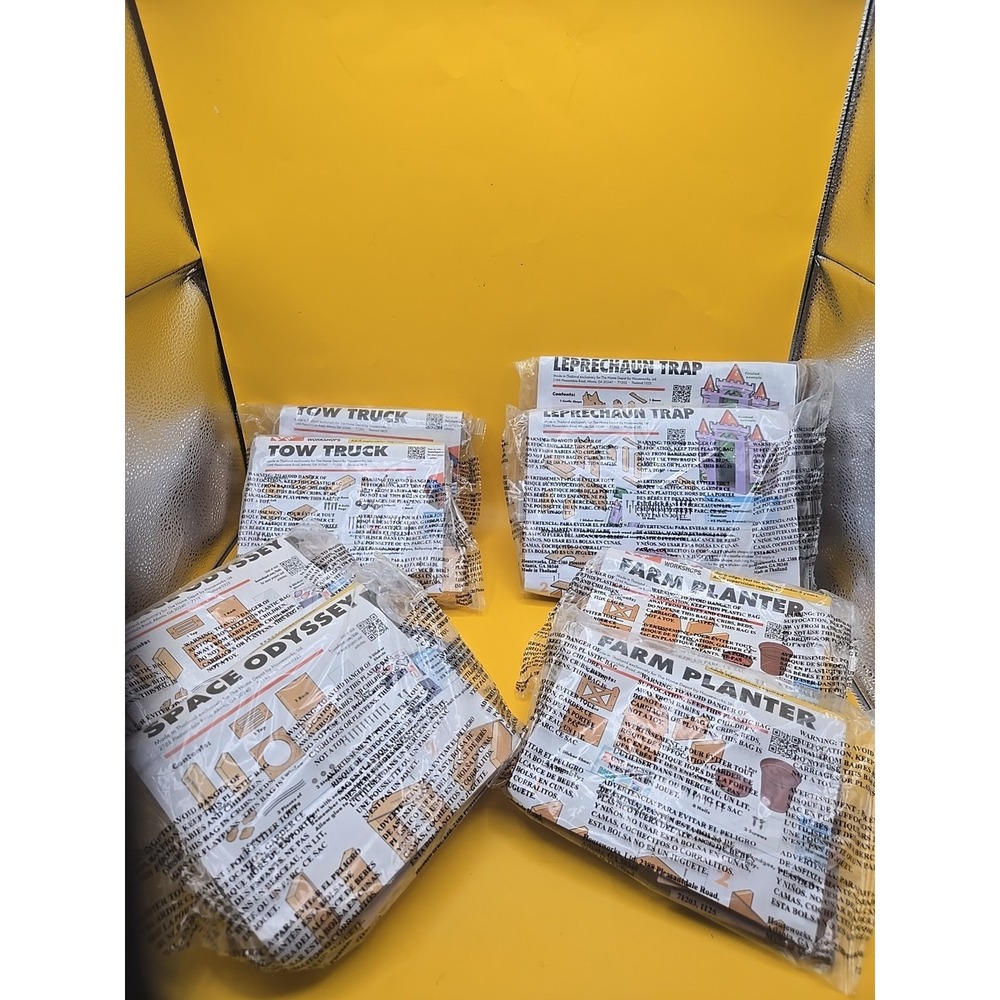 Home Depot DIY Kids Workshop Wood Craft Kits Truck Leprechaun Trap Lot Of 8